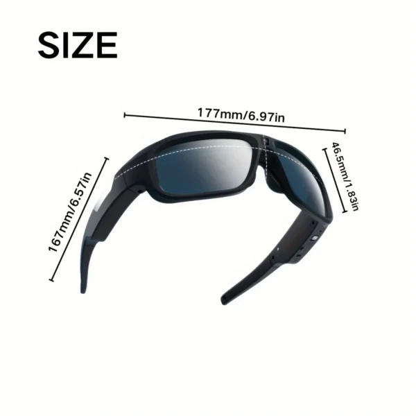 KIDKD 4K Smart Video Glasses – Outdoor HD Camera Glasses for Sports, Cycling, Motorcycle | TF Card Support, 2-Hour Recording - Image 5