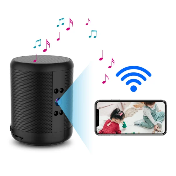 TNOX Z25 4K HD Mini Security Camera with Bluetooth Speaker | WiFi | Night Vision | 2-Way Intercom | - Image 7