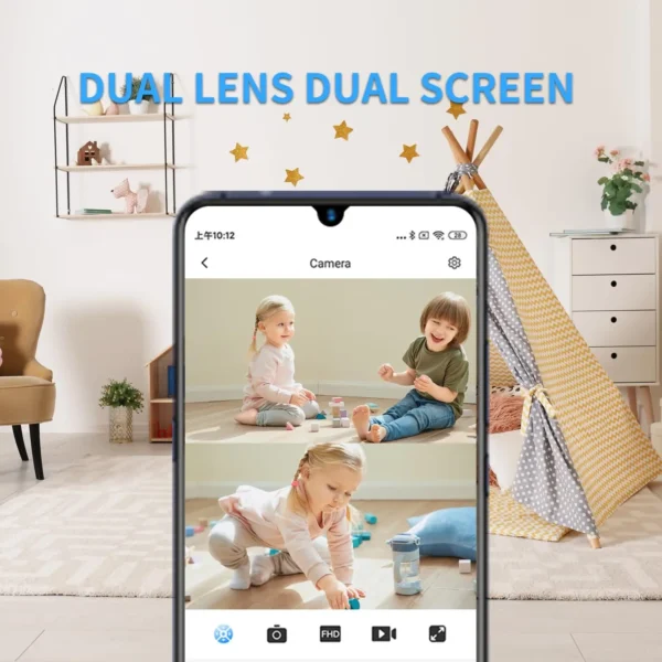 VYOPBC 2K Mini WiFi Security Camera – Dual Lens, Motion Detection, Bluetooth, 256GB Support - Image 5