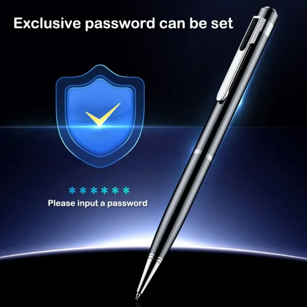Professional Digital Voice Recorder Pen | WAV Audio | 10H Recording | MP3 Player | Dual Mic | 128GB TF Support - Image 2