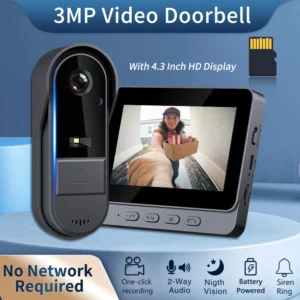 WiFi Smart Video Doorbell 1080P HD – Wireless Intercom, Tuya App, Waterproof Outdoor Security Camera | XBIBI