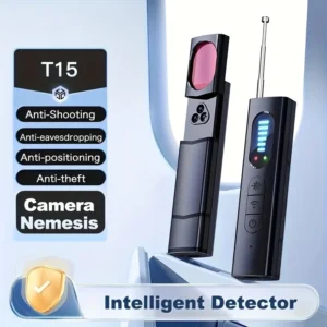 Wireless RF Signal Detector - 5-Level Sensitivity, GPS & Camera Finder, 25H Battery - Bug Sweeper for Travel, Hotel, Office