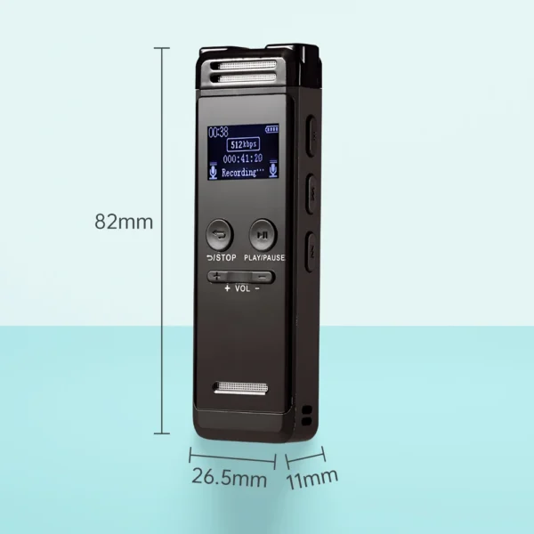 Bisofice N37 Digital Voice Recorder | 32GB Storage | 1536Kbps | Password Protection | LCD Screen | Voice Activation - Image 5