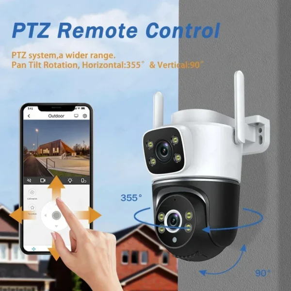 8MP Dual Lens PTZ Smart WiFi Camera – 360° View, Auto Tracking, Tuya App, Color Night Vision - Image 5