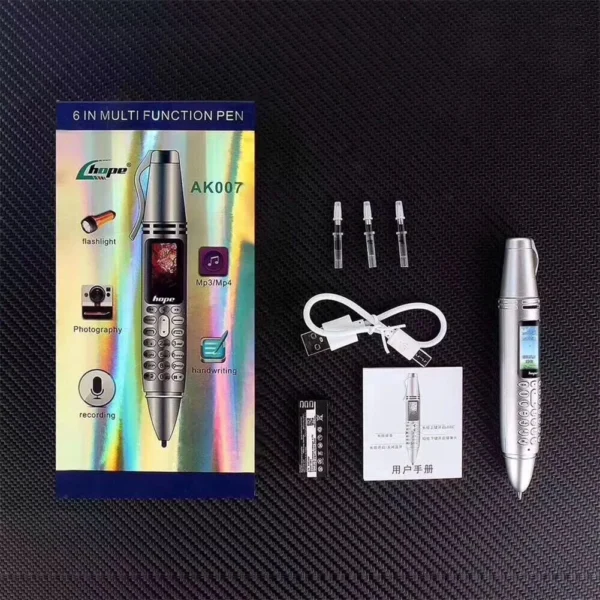 Ak007 Pen Type Mini Mobile Phone 0.96 Inch Screen Gsm Bluetooth-compatible Camera Dialer With Voice Recorder - Image 5