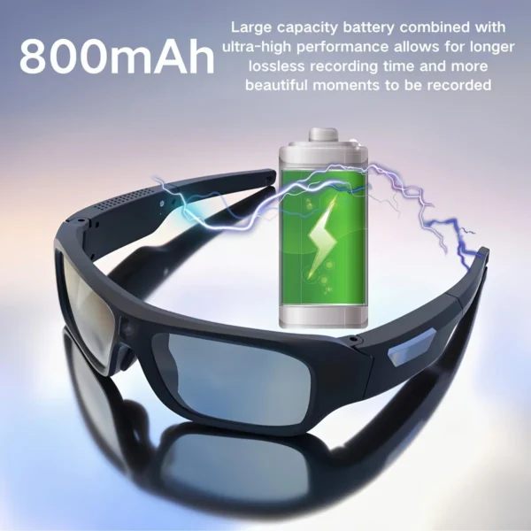 KIDKD 4K Smart Video Glasses – Outdoor HD Camera Glasses for Sports, Cycling, Motorcycle | TF Card Support, 2-Hour Recording - Image 6